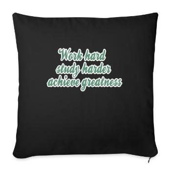 Success Motivation Saying - Sofa pillowcase 17,3'' x 17,3'' (45 x 45 cm) - black - Front