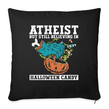 Atheist Atheismus Anti Kirche Halloween - Sofakissenbezug 45 x 45 cm - Schwarz - Vorne