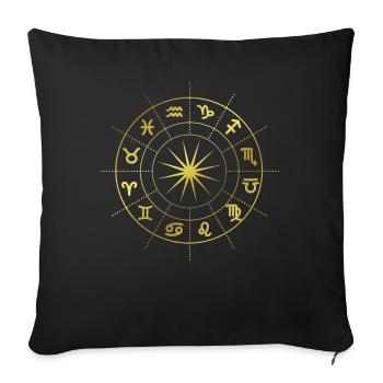 Star - Zodiac - Horoscope - Astrology - Sofa pillowcase 17,3'' x 17,3'' (45 x 45 cm) - black - Front
