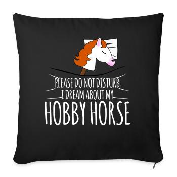Hobbyhorse Sleeping Hobby Horse - Sofa pillowcase 17,3'' x 17,3'' (45 x 45 cm) - black - Front