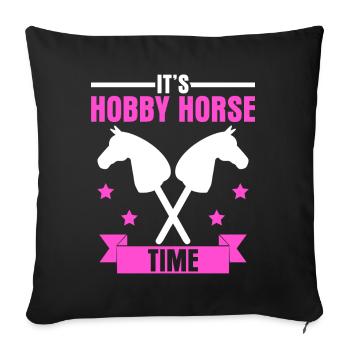 Hobby Cavalier Hobby Horsing - Housse de coussin décorative 45 x 45 cm - noir - Devant