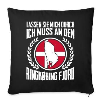 Ringkøbing Fjord Flagge Dänemark - Sofakissenbezug 45 x 45 cm - Schwarz - Vorne