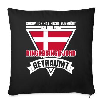 Ringkøbing Fjord Witz Flagge Dänemark - Sofakissenbezug 45 x 45 cm - Schwarz - Vorne