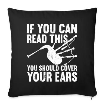 Bagpipe Bagpiper Bagpipes - Sofa pillowcase 17,3'' x 17,3'' (45 x 45 cm) - black - Front