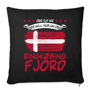Ringkøbing Fjord lustig Dänemark - Sofakissenbezug 45 x 45 cm - Schwarz - Vorne