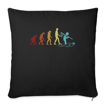 Frog Catching Evolution Toad Tadpole Frog - Sofa pillowcase 17,3'' x 17,3'' (45 x 45 cm) - black - Front