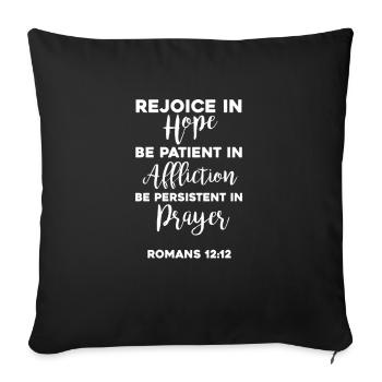 Bible Bible Versets chrétiens Don de Jésus - Housse de coussin décorative 45 x 45 cm - noir - Devant