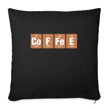 Coffee Caffeine Espresso Barista Gift - Sofa pillowcase 17,3'' x 17,3'' (45 x 45 cm) - black - Front
