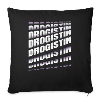 Apotheker Spruch Drogistin - Sofakissenbezug 45 x 45 cm - Schwarz - Vorne