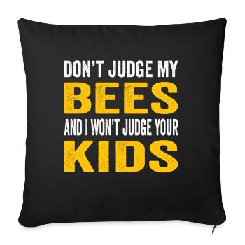 Beekeepers Bees Honey bees Beekeeping - Sofa pillowcase 17,3'' x 17,3'' (45 x 45 cm) - black - Front