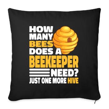 Beekeepers Bees Honey bees Beekeeping - Sofa pillowcase 17,3'' x 17,3'' (45 x 45 cm) - black - Front