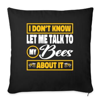 Beekeepers Bees Honey bees Beekeeping - Sofa pillowcase 17,3'' x 17,3'' (45 x 45 cm) - black - Front