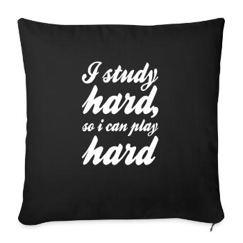 Studieren Spruch - Sofakissenbezug 45 x 45 cm - Schwarz - Vorne