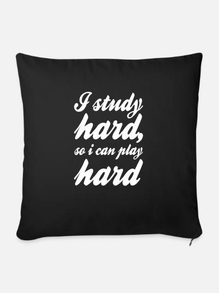 Studieren Spruch - Sofakissenbezug 45 x 45 cm - Schwarz