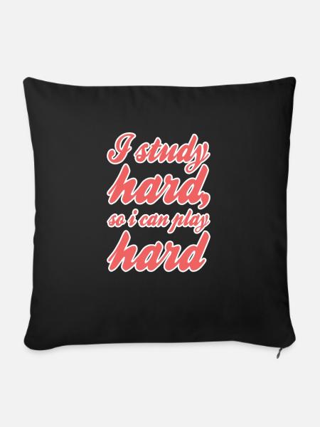 Studieren Spruch - Sofakissenbezug 45 x 45 cm - Schwarz