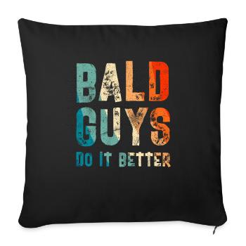 Being Bald Bald Guy With A Beard Bald Dad - Sofa pillowcase 17,3'' x 17,3'' (45 x 45 cm) - black - Front