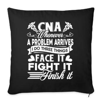 CNA CNA Solves Problem - Sofa pillowcase 17,3'' x 17,3'' (45 x 45 cm) - black - Front