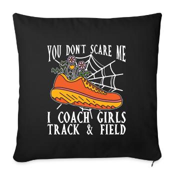 Track And Field You Don't Scare Me Loves Sprinting - Sofa pillowcase 17,3'' x 17,3'' (45 x 45 cm) - black - Front