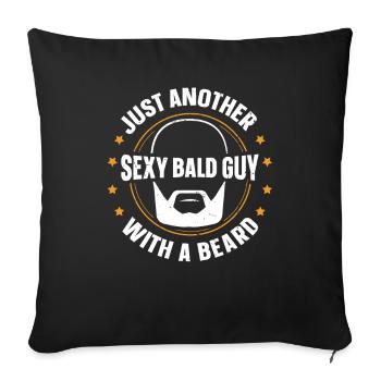 Being Bald Bald Guy With A Beard Bald Dad - Sofa pillowcase 17,3'' x 17,3'' (45 x 45 cm) - black - Front