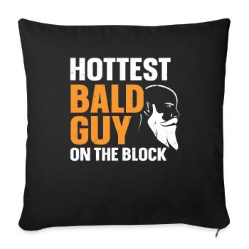 Being Bald Bald Guy With A Beard Bald Dad - Sofa pillowcase 17,3'' x 17,3'' (45 x 45 cm) - black - Front