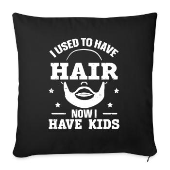 Being Bald Bald Guy With A Beard Bald Dad - Sofa pillowcase 17,3'' x 17,3'' (45 x 45 cm) - black - Front