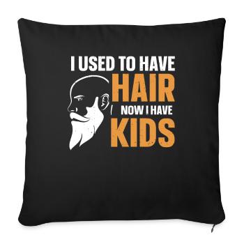 Being Bald Bald Guy With A Beard Bald Dad - Sofa pillowcase 17,3'' x 17,3'' (45 x 45 cm) - black - Front