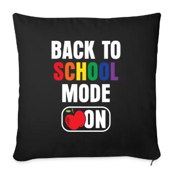 Back to School Mode A Back to School Teacher School - Sofa pillowcase 17,3'' x 17,3'' (45 x 45 cm) - black - Front