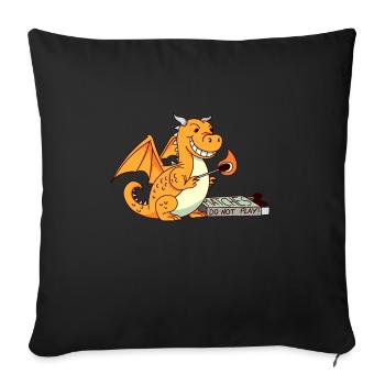 Lustiger Spielt Mit Streichhölzern Humor Ironie - Sofakissenbezug 45 x 45 cm - Schwarz - Vorne