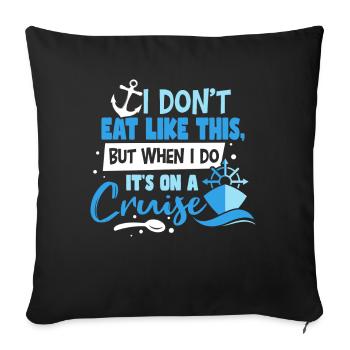 C’est en croisière - Housse de coussin décorative 45 x 45 cm - noir - Devant