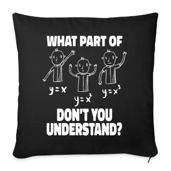 Funny Math Quadratic Equation Slope Intercept Form - Sofa pillowcase 17,3'' x 17,3'' (45 x 45 cm) - black - Front