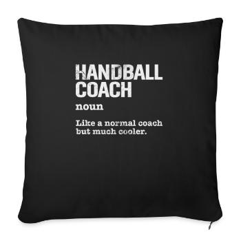 Handball Handball Joueur Handball Joueur Sport Cadeau - Housse de coussin décorative 45 x 45 cm - noir - Devant