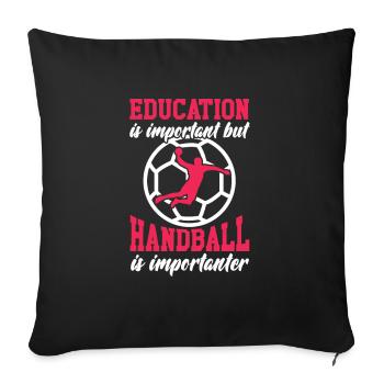 Handball - Sofa pillowcase 17,3'' x 17,3'' (45 x 45 cm) - black - Front