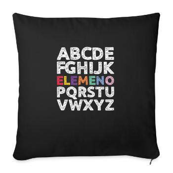 Kindergarten Child School Enrollment School Gift - Sofa pillowcase 17,3'' x 17,3'' (45 x 45 cm) - black - Front
