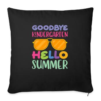 Kindergarten Child School Enrollment School Gift - Sofa pillowcase 17,3'' x 17,3'' (45 x 45 cm) - black - Front