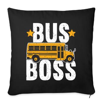 School Bus Driver - Sofa pillowcase 17,3'' x 17,3'' (45 x 45 cm) - black - Front