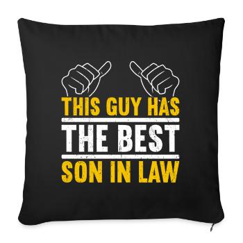 beau-fils - Housse de coussin décorative 45 x 45 cm - noir - Devant