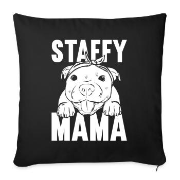 Staffordshire Bullterrier - Sofakissenbezug 45 x 45 cm - Schwarz - Vorne