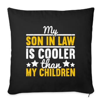 beau-fils - Housse de coussin décorative 45 x 45 cm - noir - Devant