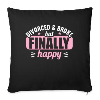 Worlds Best Ex Wife since 2019 Divorce - Sofa pillowcase 17,3'' x 17,3'' (45 x 45 cm) - black - Front