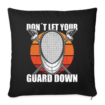 Fencer Fencing - Sofa pillowcase 17,3'' x 17,3'' (45 x 45 cm) - black - Front