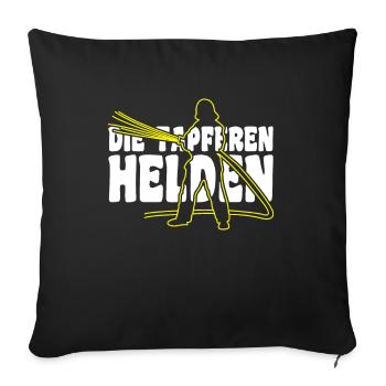 Feuerwehr Tapfere Helden - Sofakissenbezug 45 x 45 cm - Schwarz - Vorne