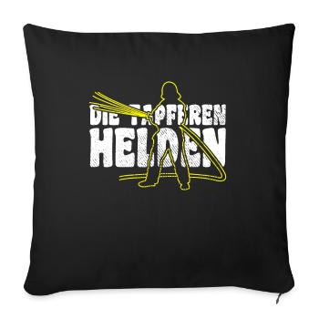 Feuerwehr Tapfere Helden - Sofakissenbezug 45 x 45 cm - Schwarz - Vorne