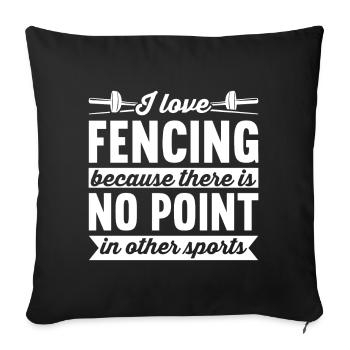Fencing Fencer - Sofa pillowcase 17,3'' x 17,3'' (45 x 45 cm) - black - Front