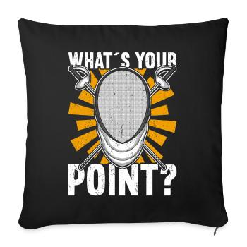 Fencing Fencer - Sofa pillowcase 17,3'' x 17,3'' (45 x 45 cm) - black - Front