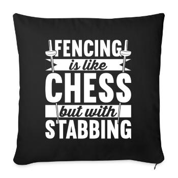 Fencer Fencing - Sofa pillowcase 17,3'' x 17,3'' (45 x 45 cm) - black - Front
