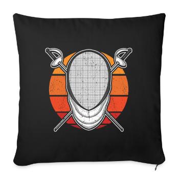 Fencing Fencer - Sofa pillowcase 17,3'' x 17,3'' (45 x 45 cm) - black - Front