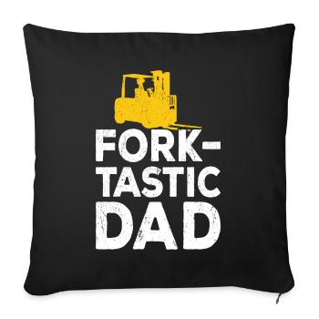 Conducteur de chariot élévateur Opérateur de chariot élévateur - Housse de coussin décorative 45 x 45 cm - noir - Devant