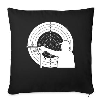 Schützenkönig Sport shooter target - Sofa pillowcase 17,3'' x 17,3'' (45 x 45 cm) - black - Front