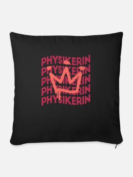 Physik Berufsbezeichnung Physikerin - Sofakissenbezug 45 x 45 cm - Schwarz