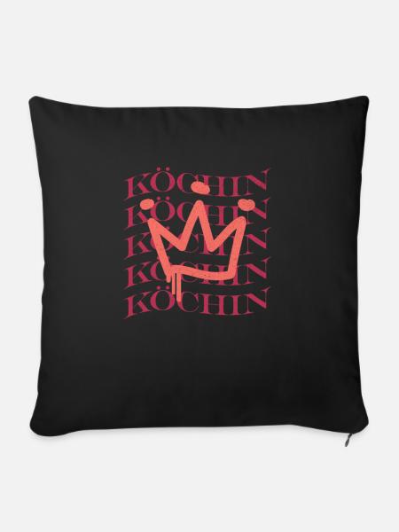 Koch Berufsbezeichnung Hobby Köchin - Sofakissenbezug 45 x 45 cm - Schwarz